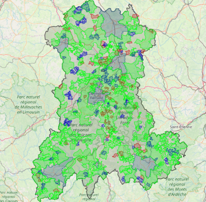 La carte prévisionnelle des déploiements Très Haut Débit
