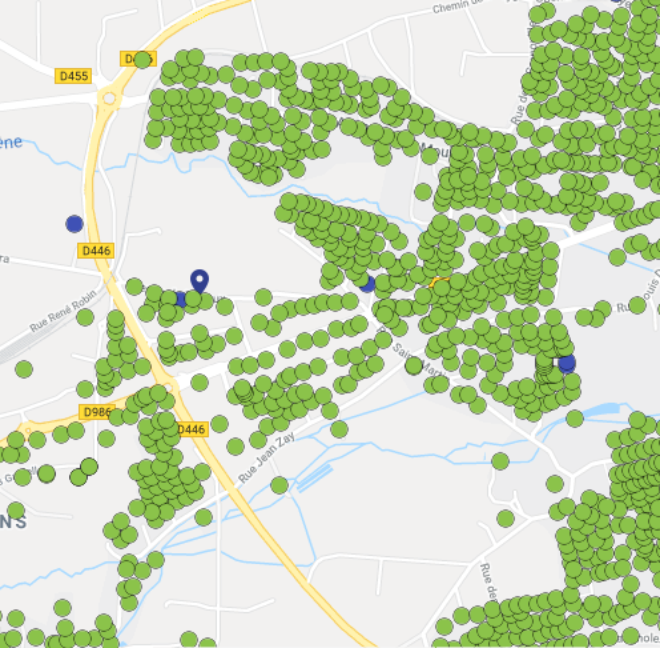 La carte des déploiements de la fibre